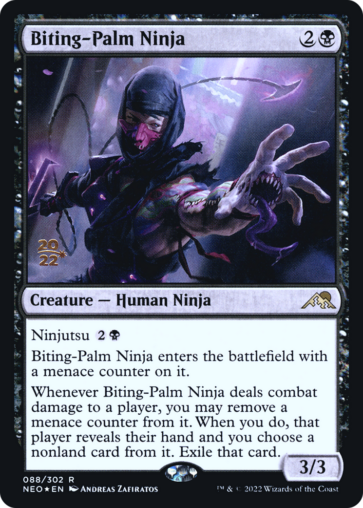 Biting-Palm Ninja [Kamigawa: Neon Dynasty Prerelease Promos] - Trinity Hobby
