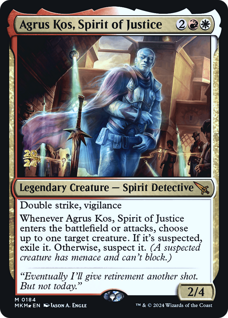 Agrus Kos, Spirit of Justice [Murders at Karlov Manor Prerelease Promos] - Trinity Hobby