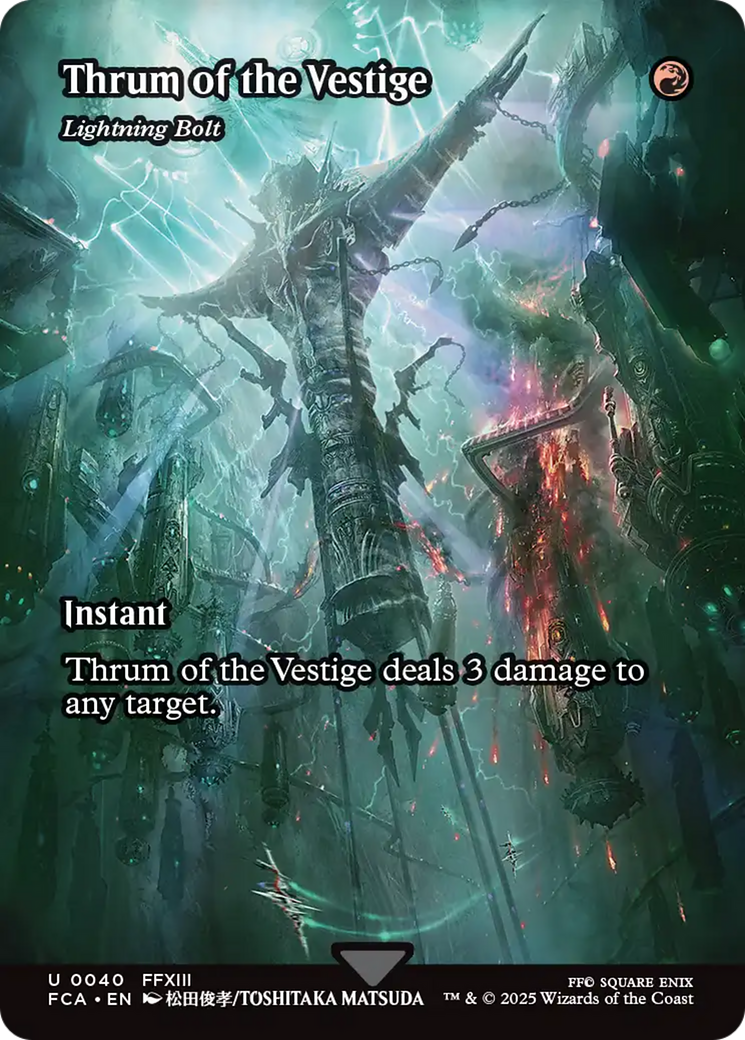 Lightning Bolt  [Foil]  (FCA-040) - [FINAL FANTASY: Through the Ages] / Thrum of the Vestige (Borderless)