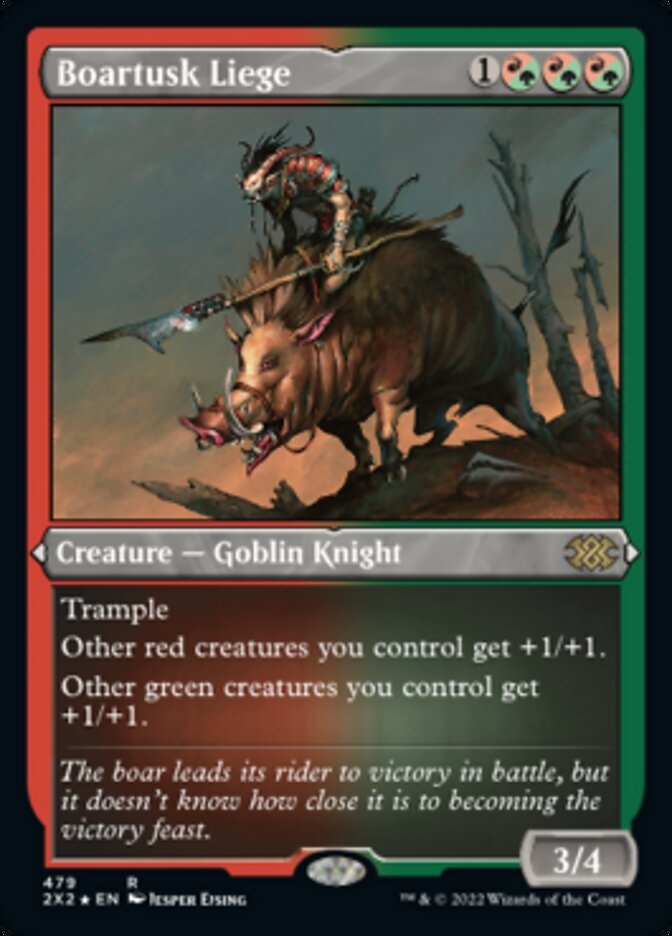 Boartusk Liege (Foil Etched) [Double Masters 2022] - Trinity Hobby