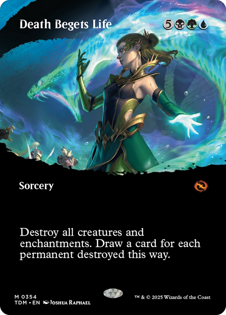 Death Begets Life  (TDM-354) - [Tarkir: Dragonstorm]: (Showcase) (Borderless) - Trinity Hobby