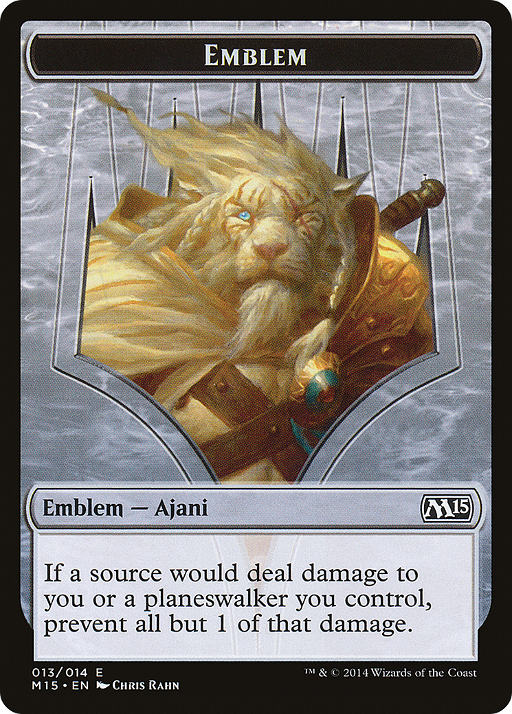 Ajani Steadfast Emblem [Magic 2015 Tokens] - Trinity Hobby