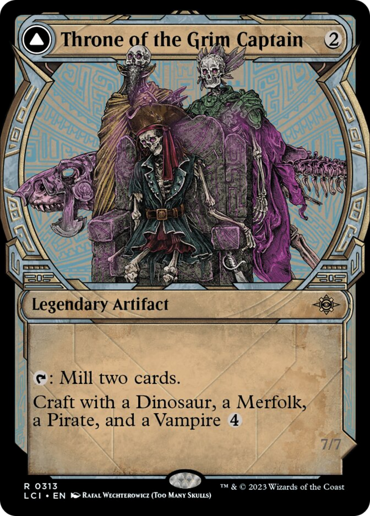 Throne of the Grim Captain // The Grim Captain (Showcase) [The Lost Caverns of Ixalan] - Trinity Hobby