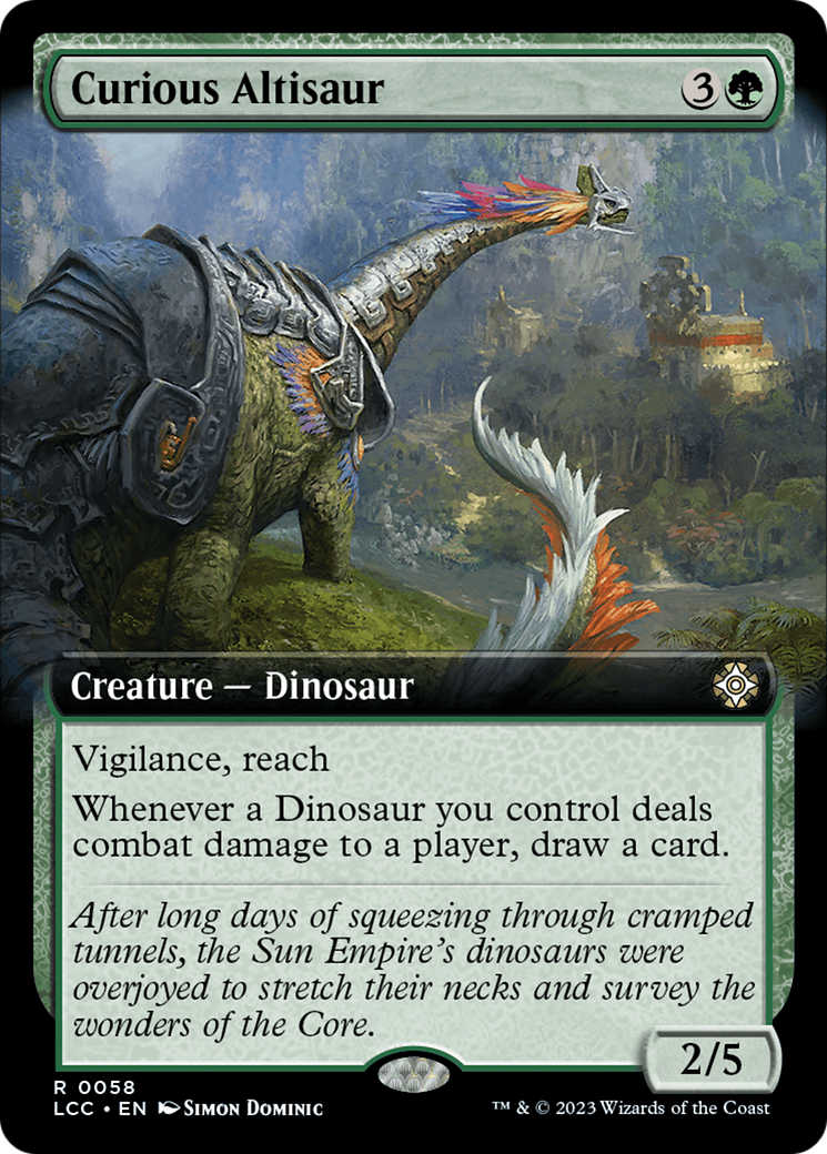 Curious Altisaur (Extended Art) [The Lost Caverns of Ixalan Commander] - Trinity Hobby