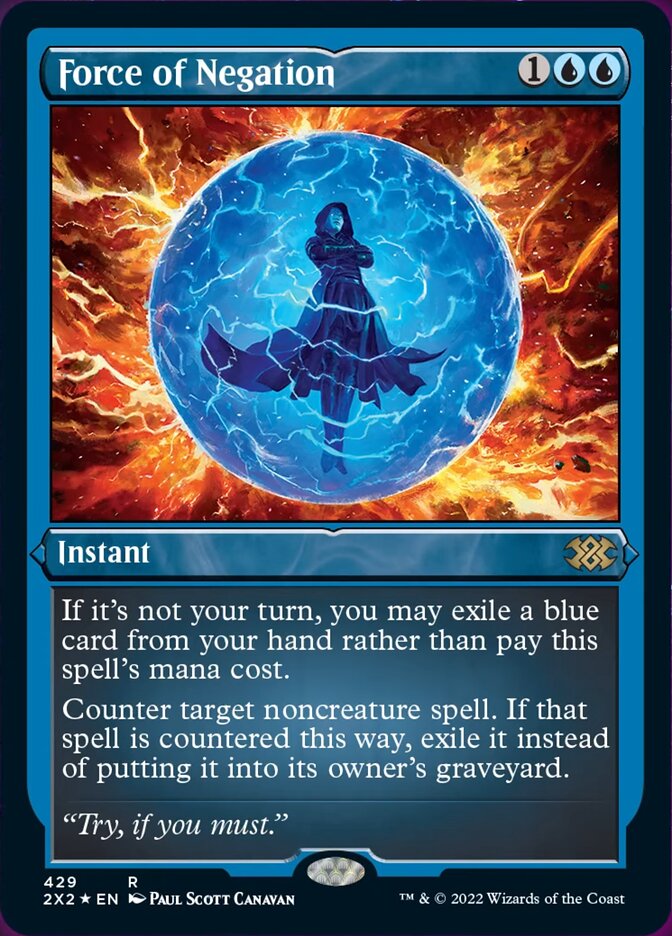 Force of Negation (Foil Etched) [Double Masters 2022] - Trinity Hobby