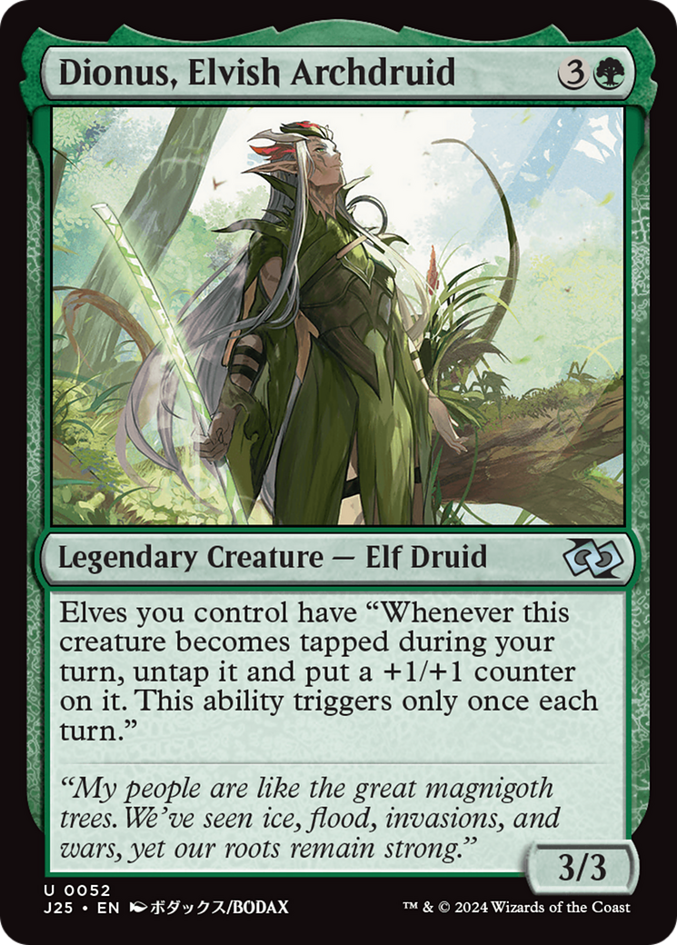 Dionus, Elvish Archdruid (Anime) [Foundations Jumpstart] - Trinity Hobby