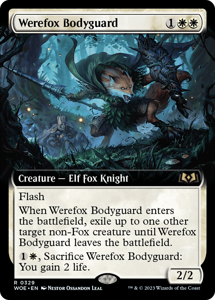 Werefox Bodyguard (Extended Art) [Wilds of Eldraine] - Trinity Hobby