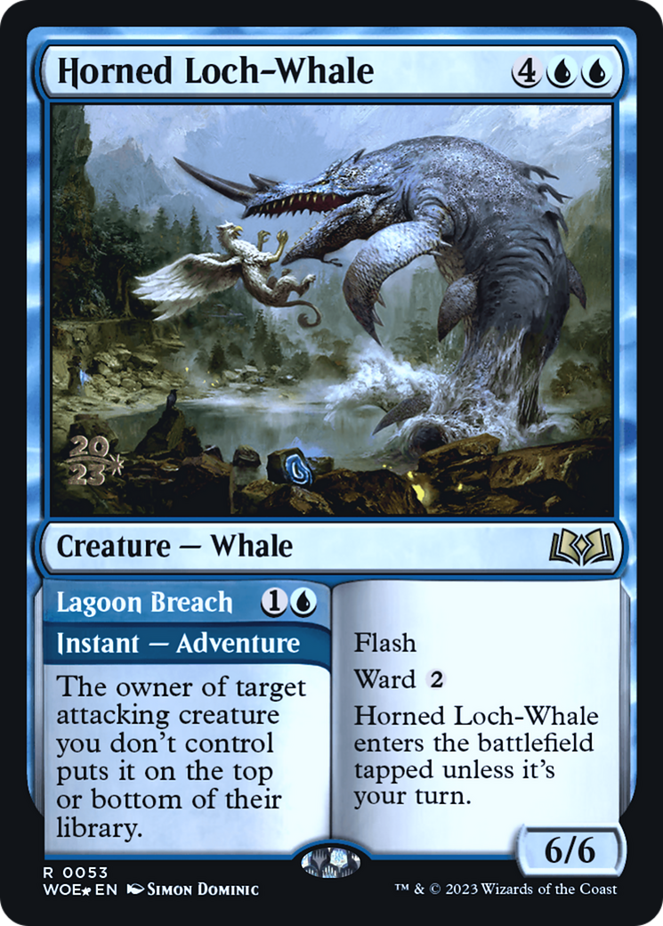 Loch-Whale à cornes // Brèche du lagon [Promotions avant-première de Wilds of Eldraine] 