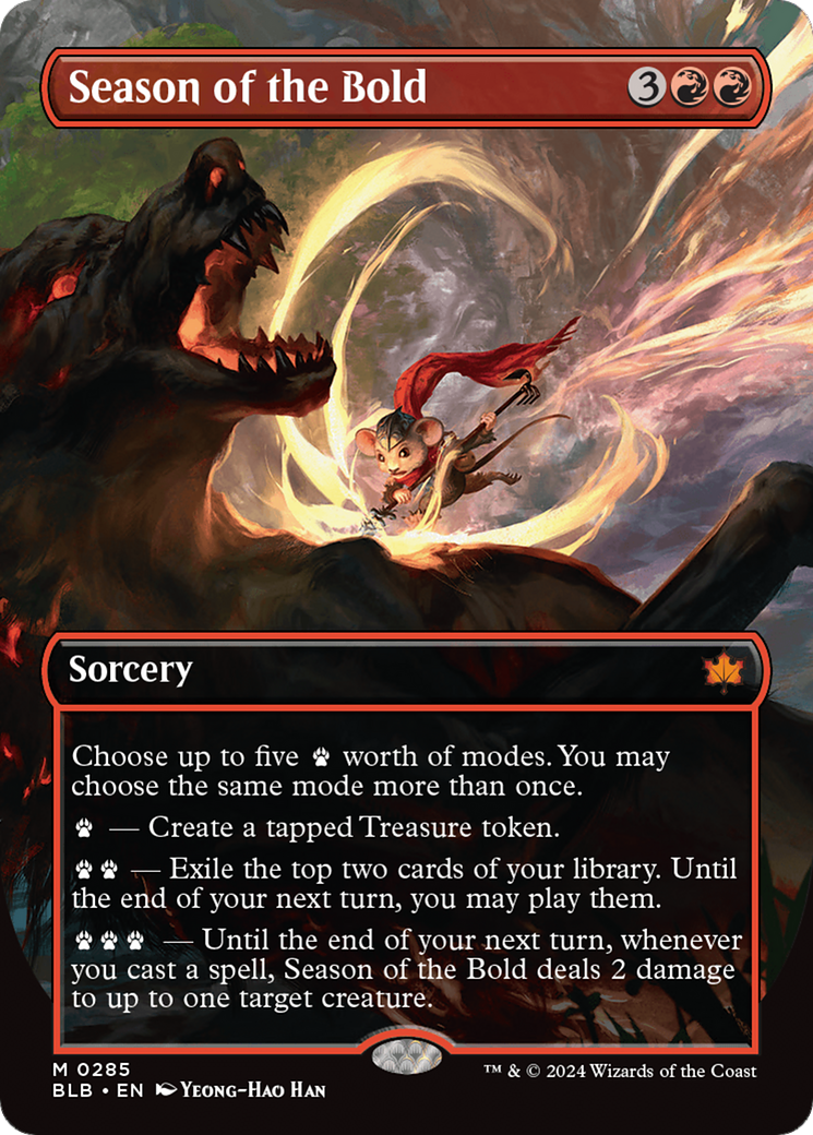 Season of the Bold (Borderless) [Bloomburrow] - Trinity Hobby