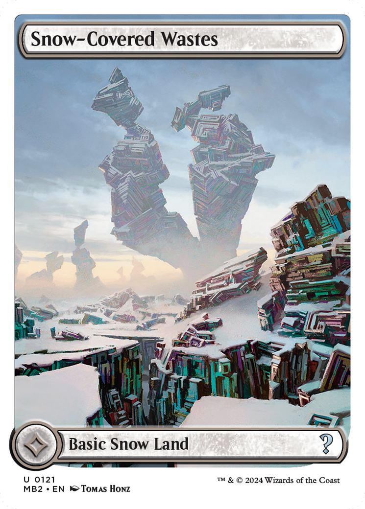 Snow-Covered Wastes (White Border) [Mystery Booster 2] - Trinity Hobby