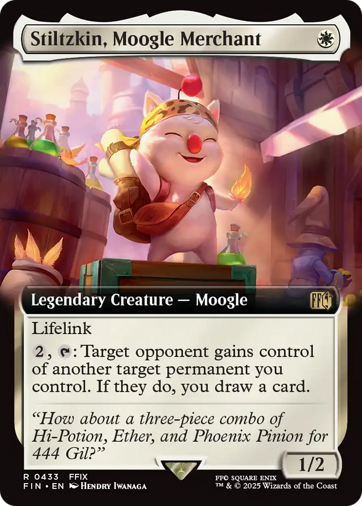 Stiltzkin, Moogle Merchant  [Foil]  (FIN-433) - [FINAL FANTASY]: (Extended Art) - Trinity Hobby
