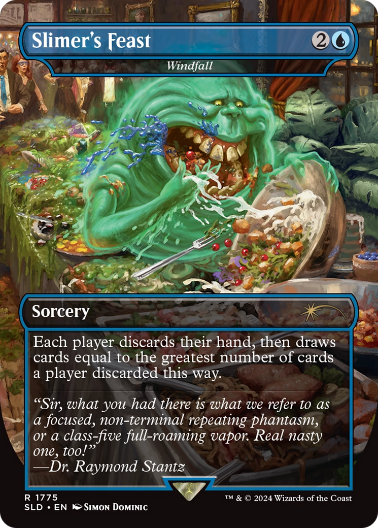 Windfall  [Foil]  (SLD-1775) - [Secret Lair Drop] / Slimer's Feast (Borderless) - Trinity Hobby