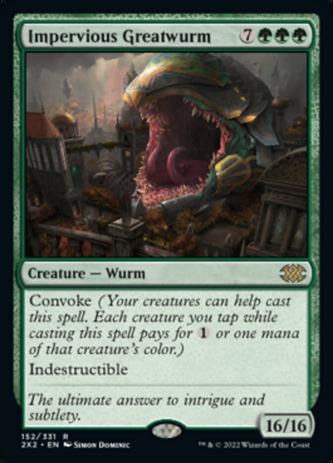 Impervious Greatwurm [Double Masters 2022] - Trinity Hobby