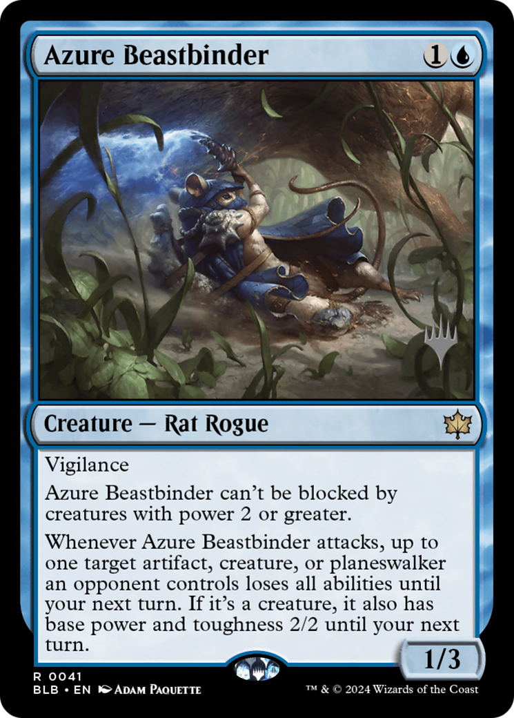 Azure Beastbinder (Promo Pack) [Bloomburrow Promos] - Trinity Hobby