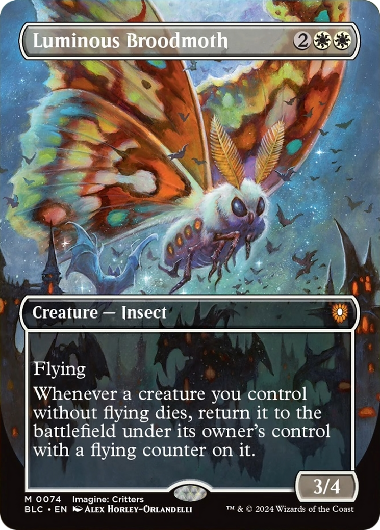 Luminous Broodmoth (Borderless) [Bloomburrow Commander] - Trinity Hobby