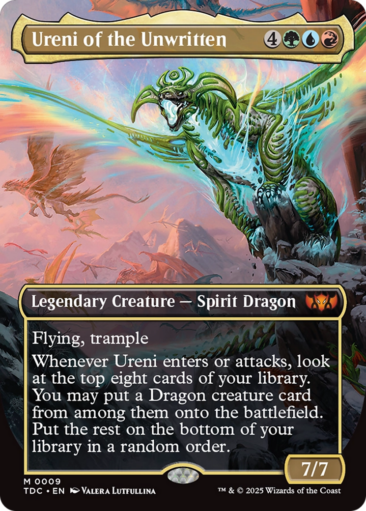 Ureni of the Unwritten (Borderless) [Tarkir: Dragonstorm Commander] - Trinity Hobby