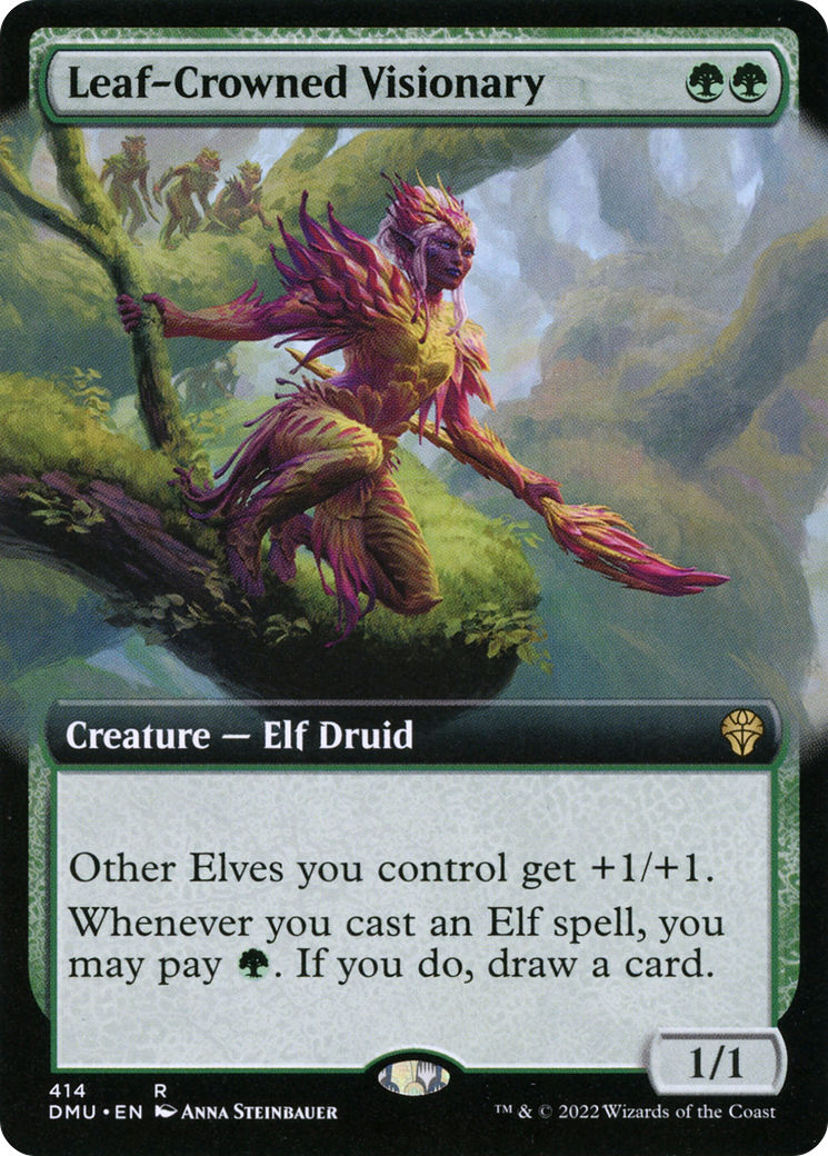 Visionnaire couronné de feuilles (art étendu) [Dominaria United] 