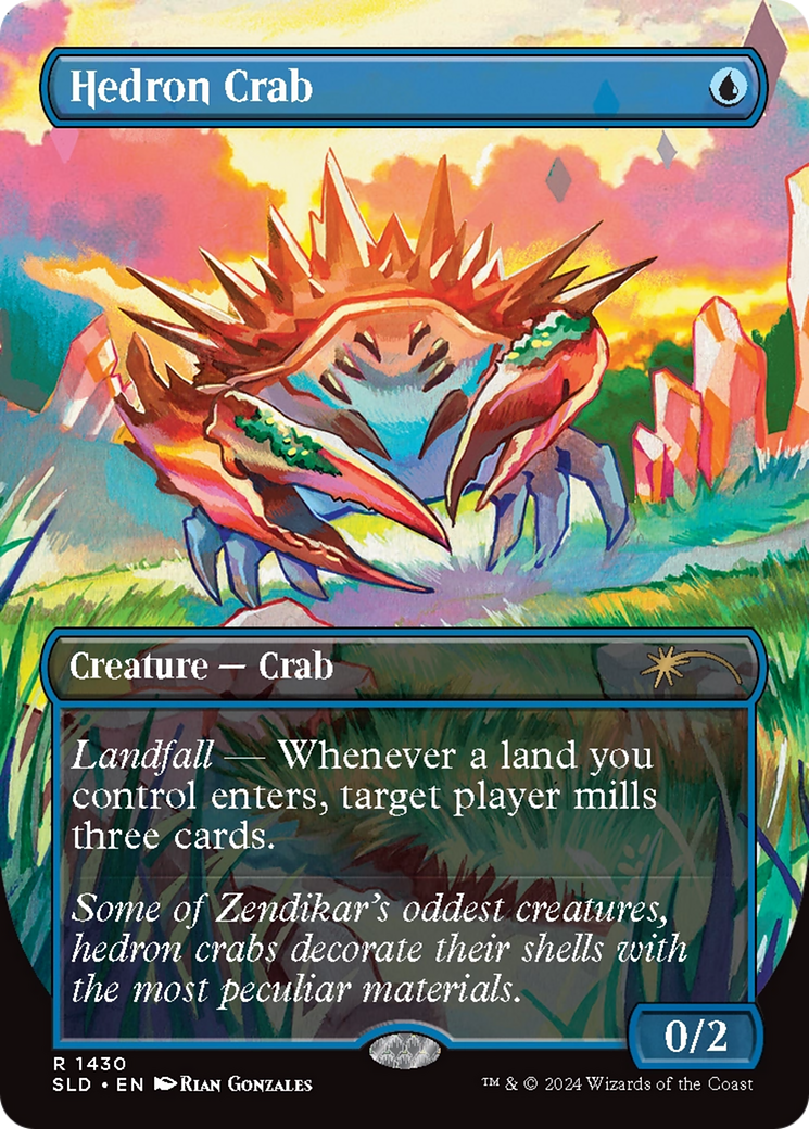 Hedron Crab  [Foil]  (SLD-1430) - [Secret Lair Drop] (Borderless) - Trinity Hobby