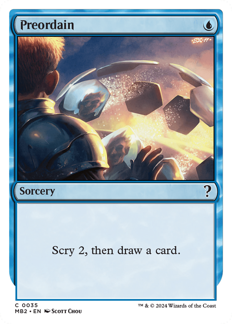 Preordain (White Border) [Mystery Booster 2] - Trinity Hobby