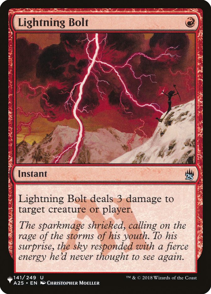 Lightning Bolt (141/249) [The List] - Trinity Hobby