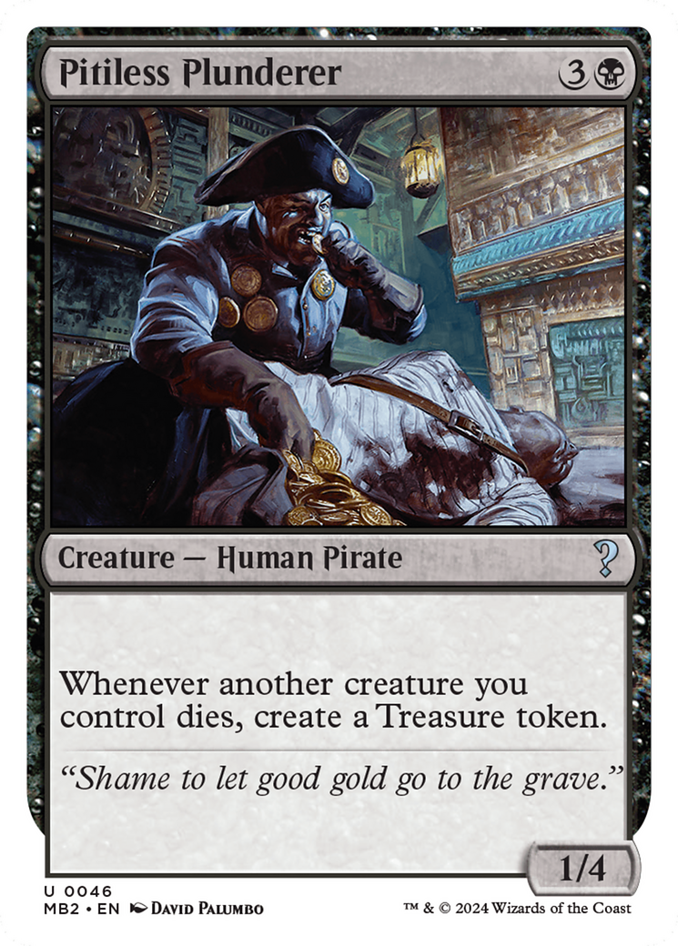 Pitiless Plunderer (White Border) [Mystery Booster 2] - Trinity Hobby