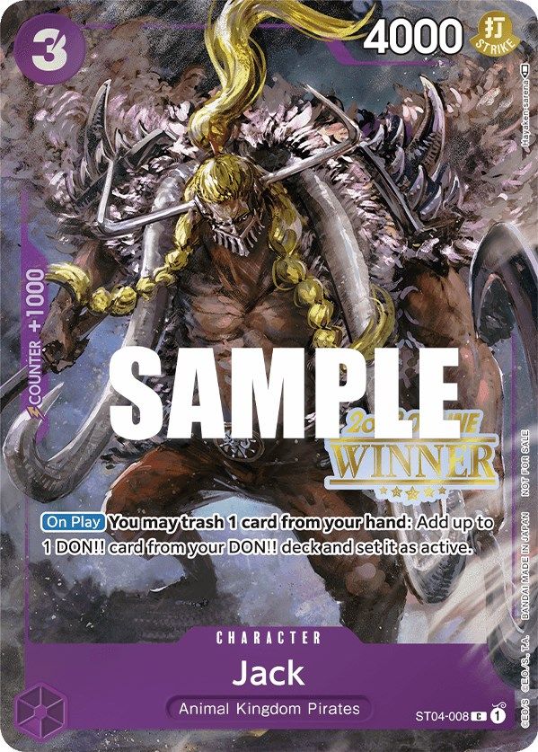 Jack (Online Regional 2023) [Winner] (ST04-008) - [One Piece Promotion Cards] - Trinity Hobby