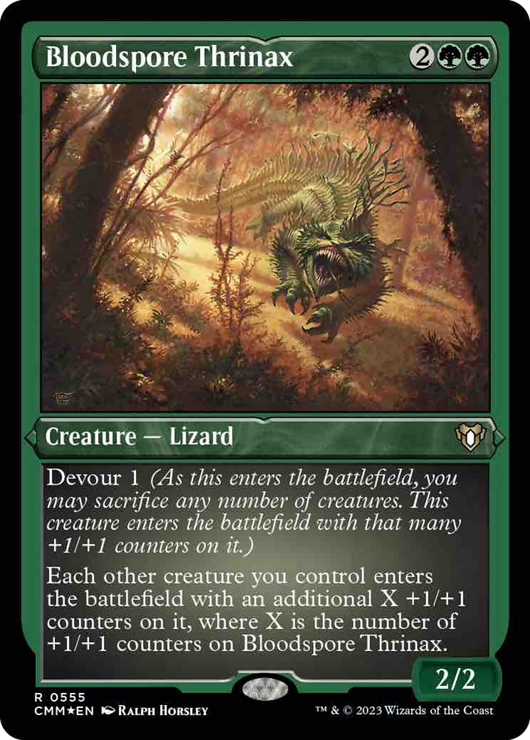 Bloodspore Thrinax (Foil Etched) [Commander Masters] - Trinity Hobby