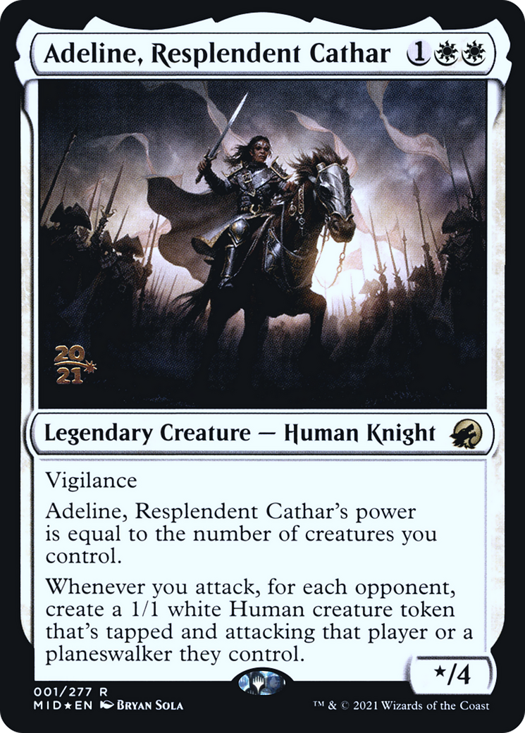 Adeline, Resplendent Cathar [Innistrad: Midnight Hunt Prerelease Promos] - Trinity Hobby