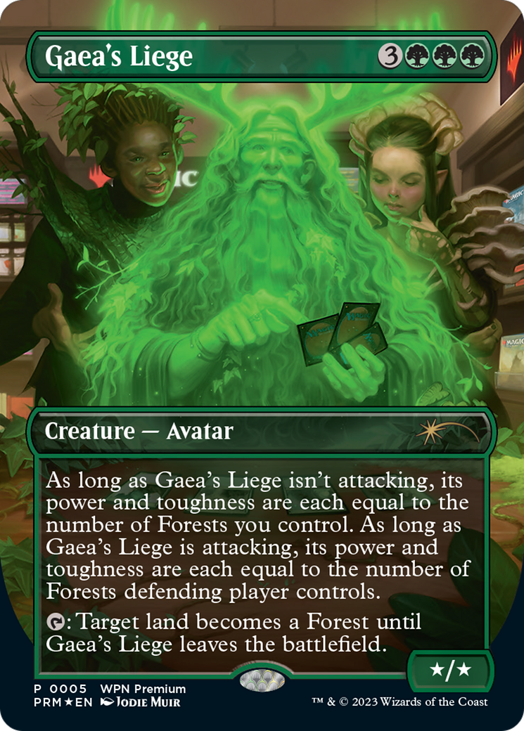 Gaea's Liege (Borderless) [Wizards Play Network 2024] - Trinity Hobby