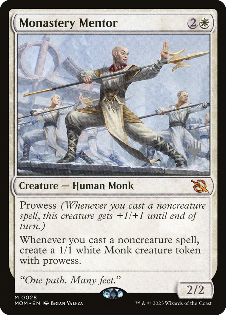 Monastery Mentor (Promo Pack) [March of the Machine Promos] - Trinity Hobby