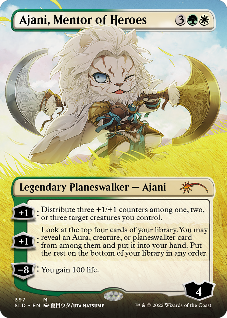 Ajani, Mentor of Heroes (Borderless) [Secret Lair Drop Series] - Trinity Hobby