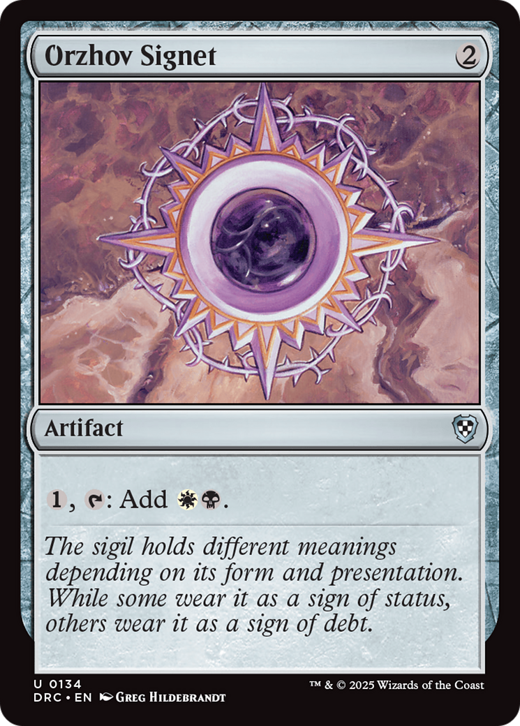 Orzhov Signet [Aetherdrift Commander] - Trinity Hobby