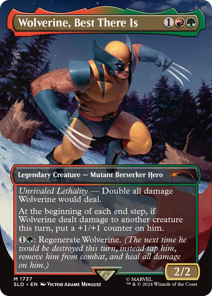Wolverine, Best There Is  [Foil]  (SLD-1737) - [Secret Lair Drop] (Borderless) - Trinity Hobby