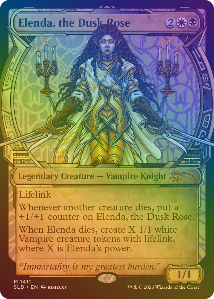 Elenda, the Dusk Rose (Rainbow Foil) [Secret Lair Drop Series] - Trinity Hobby
