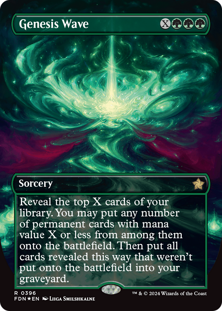 Genesis Wave (Borderless) (Mana Foil) [Foundations] - Trinity Hobby