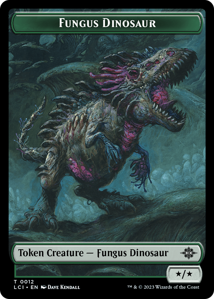 Fungus Dinosaur // Dinosaur (0001) Double-Sided Token [The Lost Caverns of Ixalan Tokens] - Trinity Hobby