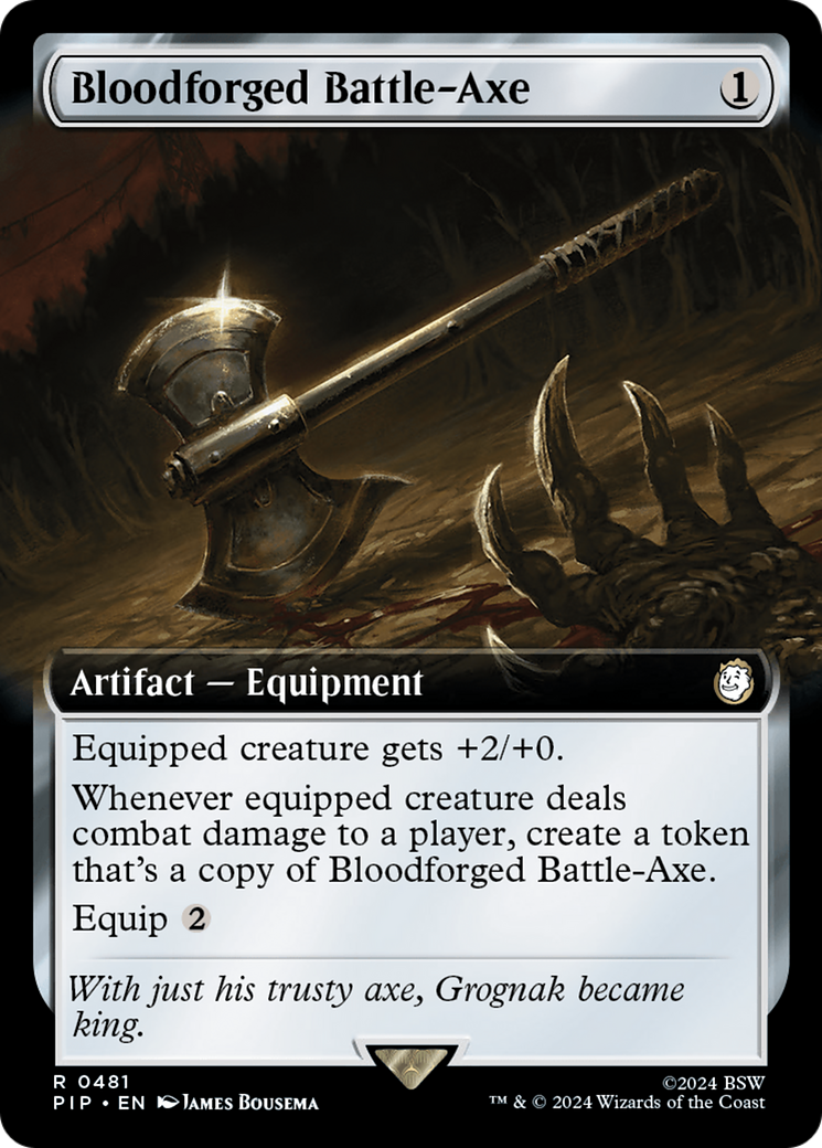 Bloodforged Battle-Axe (Extended Art) [Fallout] - Trinity Hobby