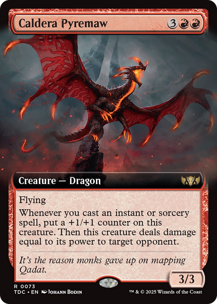 Caldera Pyremaw (Extended Art) [Tarkir: Dragonstorm Commander] - Trinity Hobby