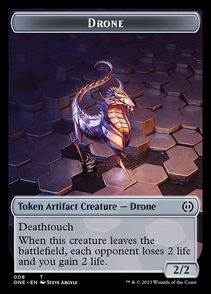 Phyrexian Mite (011) // Drone Double-Sided Token [Phyrexia: All Will Be One Tokens] - Trinity Hobby