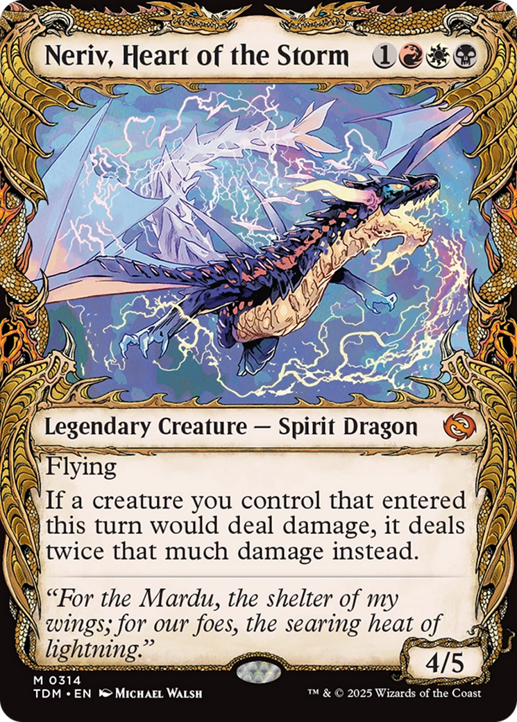 Neriv, Heart of the Storm  (TDM-314) - [Tarkir: Dragonstorm]: (Showcase) - Trinity Hobby