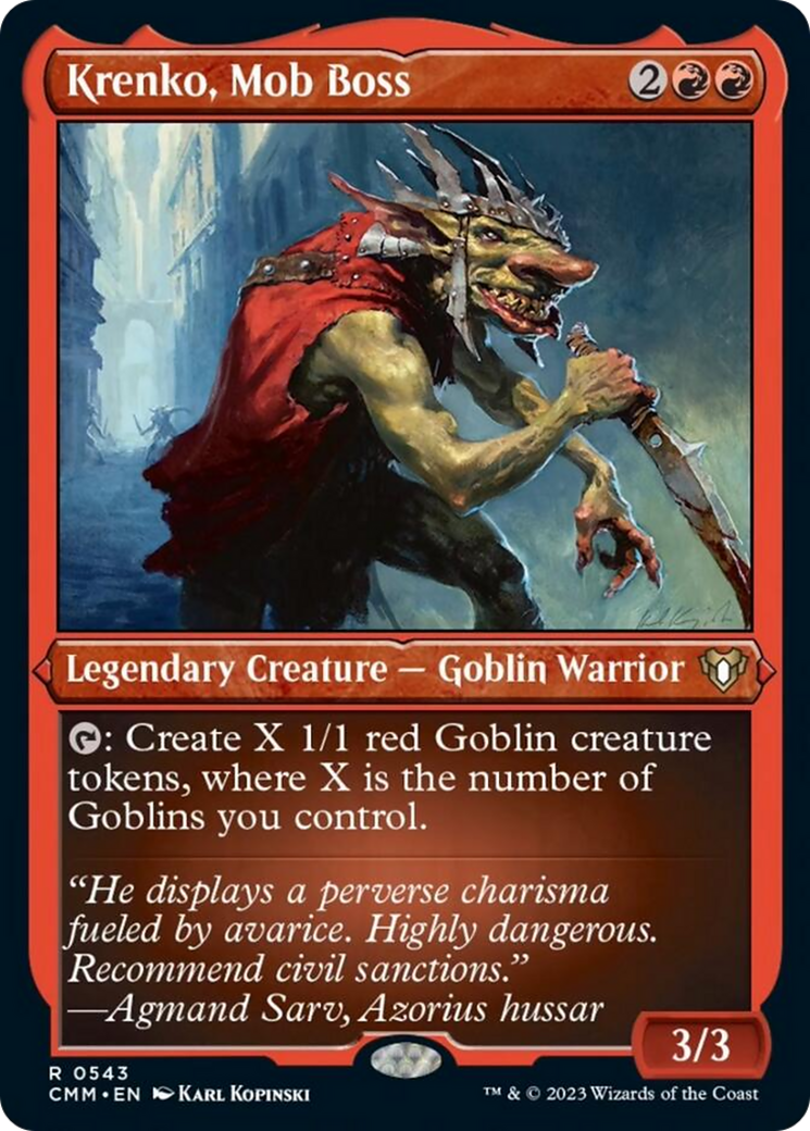 Krenko, Mob Boss (Foil Etched) [Commander Masters] - Trinity Hobby