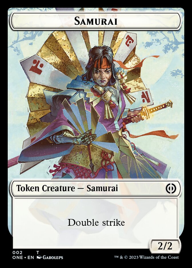 Rebel // Samurai Double-Sided Token [Phyrexia: All Will Be One Tokens] - Trinity Hobby