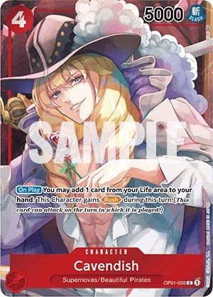 Cavendish (Box Topper) (OP01-008) - [Romance Dawn] Foil - Trinity Hobby