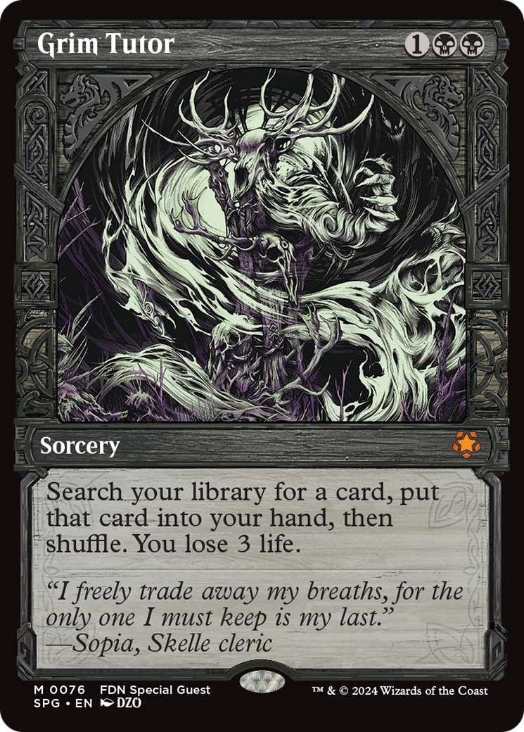 Grim Tutor (Showcase) [Foundations Special Guests] - Trinity Hobby