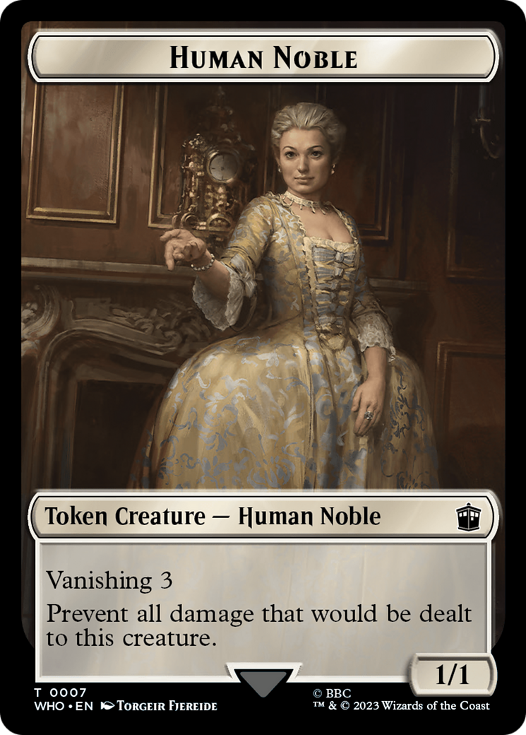 Human Noble // Cyberman Double-Sided Token [Doctor Who Tokens] - Trinity Hobby