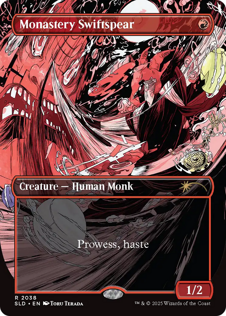 Monastery Swiftspear  [Foil]  (SLD-2038) - [Secret Lair Drop] (Borderless) - Trinity Hobby