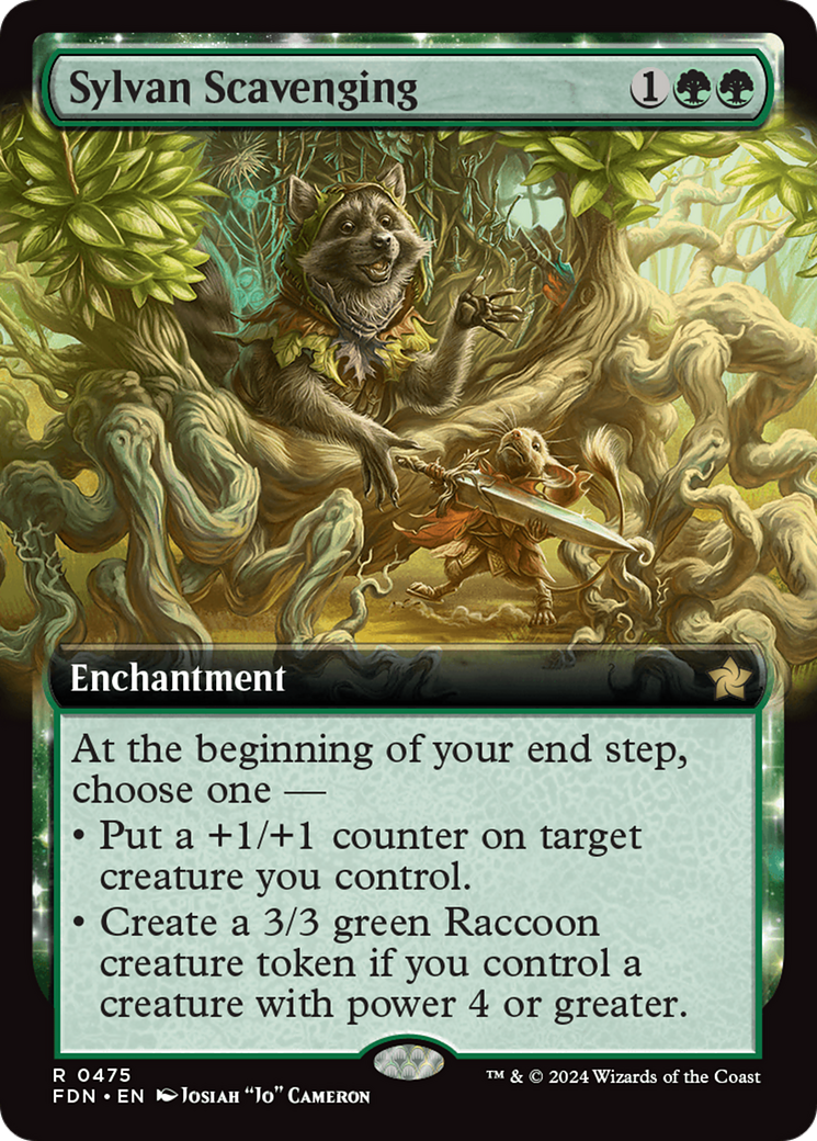 Sylvan Scavenging (Extended Art) [Foundations] - Trinity Hobby