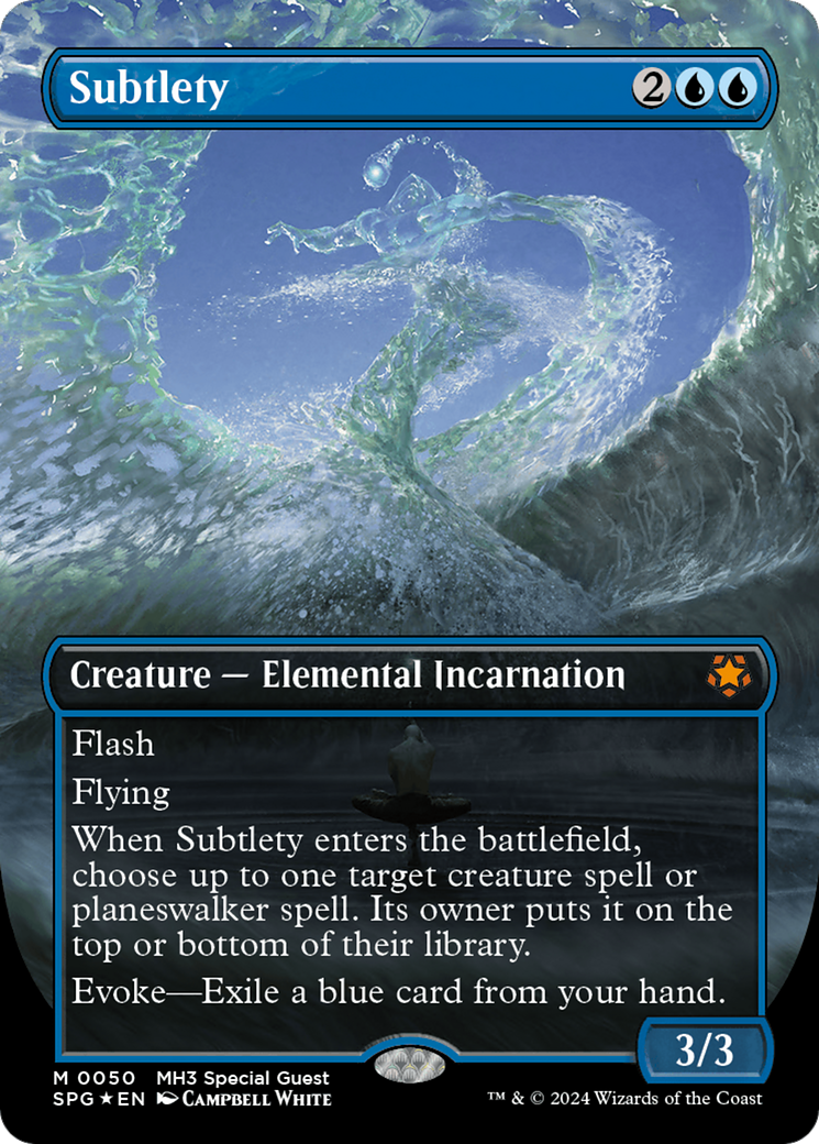 Subtlety (Borderless) (Textured Foil) [Modern Horizons 3 Special Guests] - Trinity Hobby