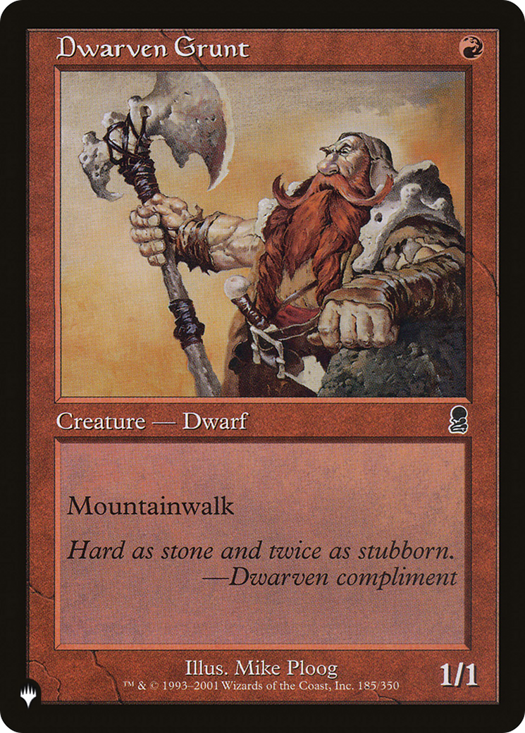 Dwarven Grunt [The List] - Trinity Hobby