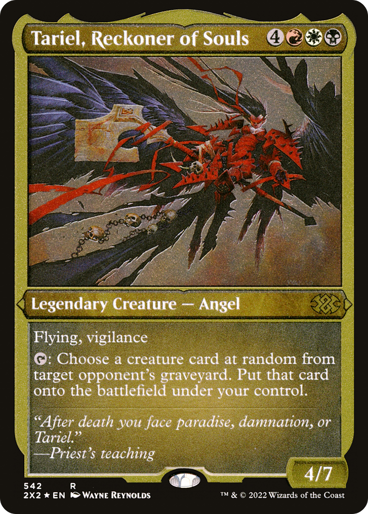 Tariel, Reckoner of Souls (Foil Etched)  [Foil]  (2X2-542) - [Double Masters 2022] - Trinity Hobby